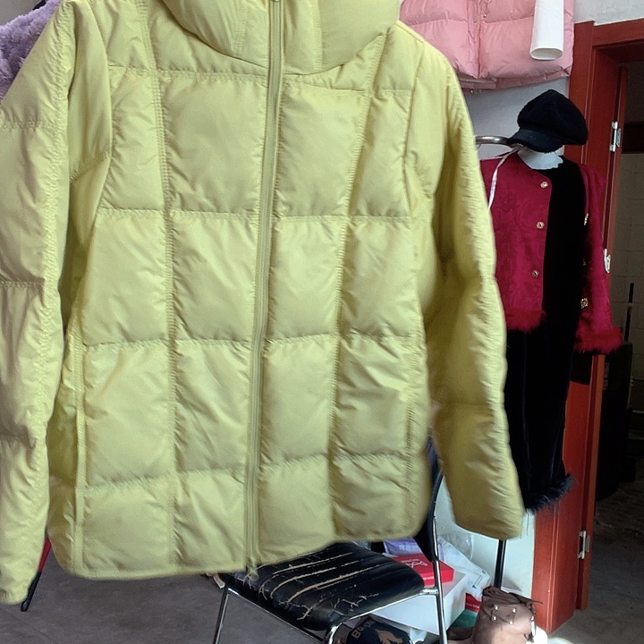 子***妈绿色姐妹花羽绒外套