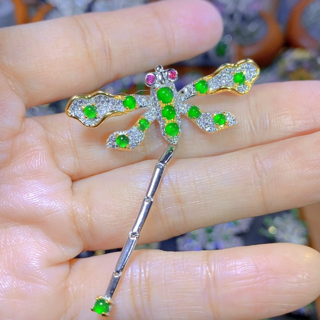 翡翠颈饰合金天然翡翠