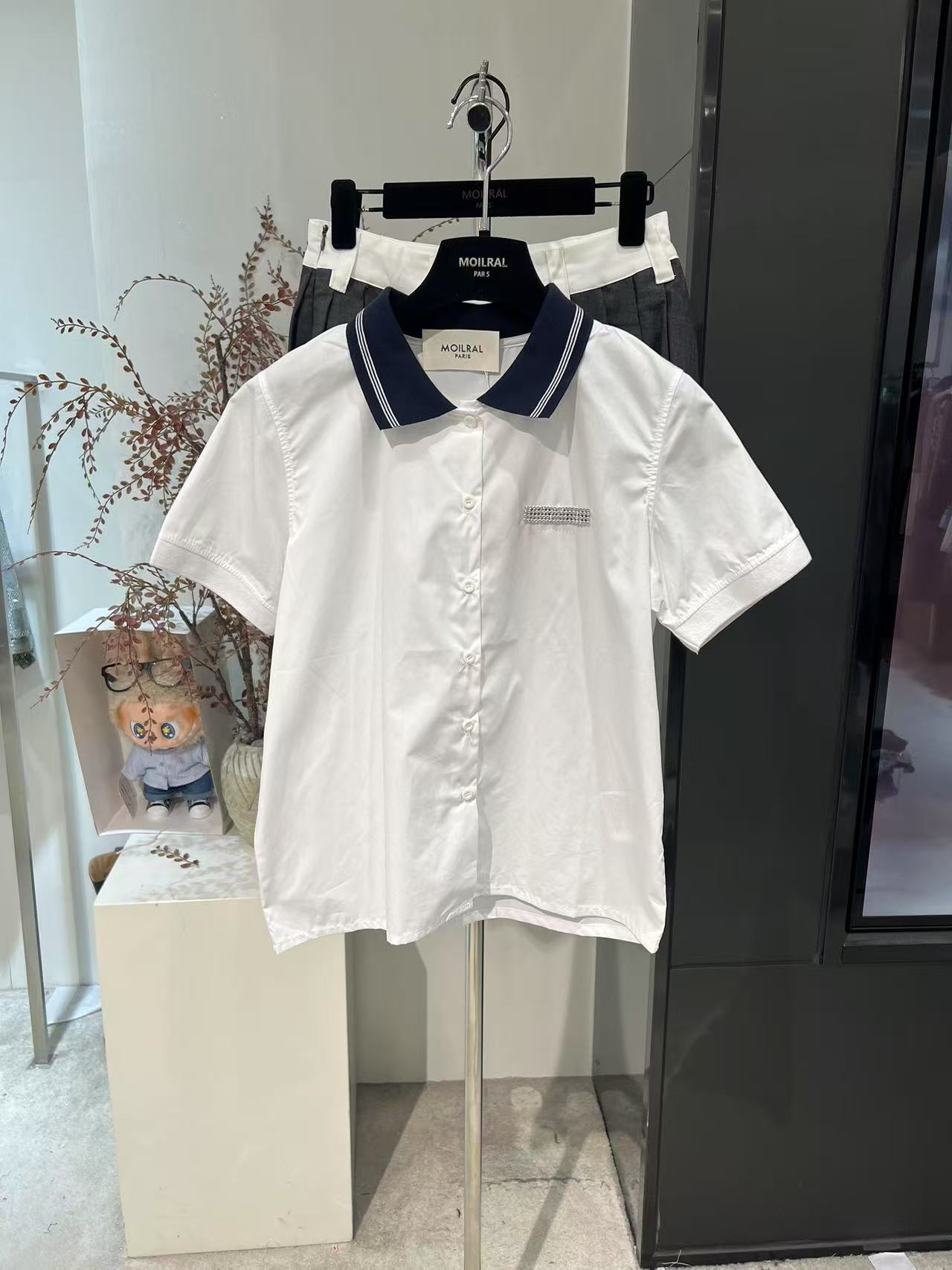 短袖韩系风韩版学生校服时尚甜美衬衫套装533