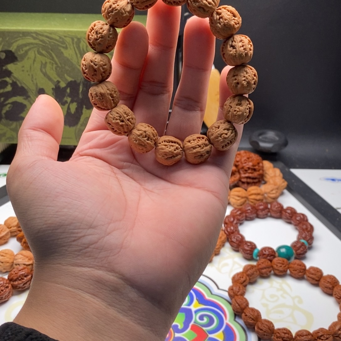 文玩核桃把件17矮桩粗筋