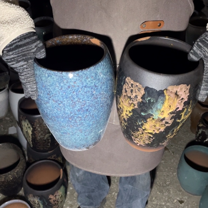 紫砂花盆口17高27瑕疵瑕疵