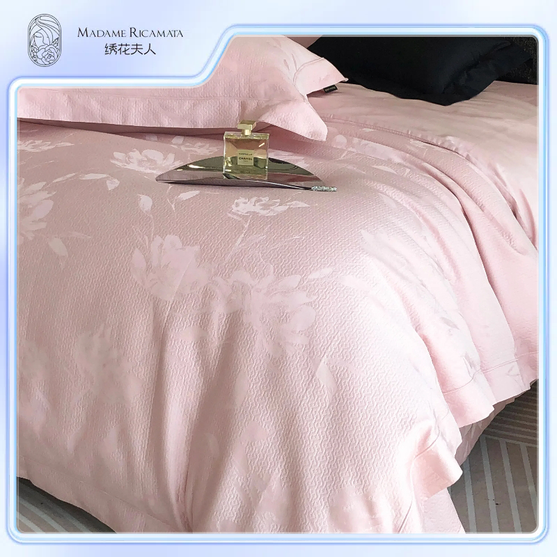 杨岚推荐/铃兰屿/宽边埋绳工艺/厚织提花全棉四件套床盖款