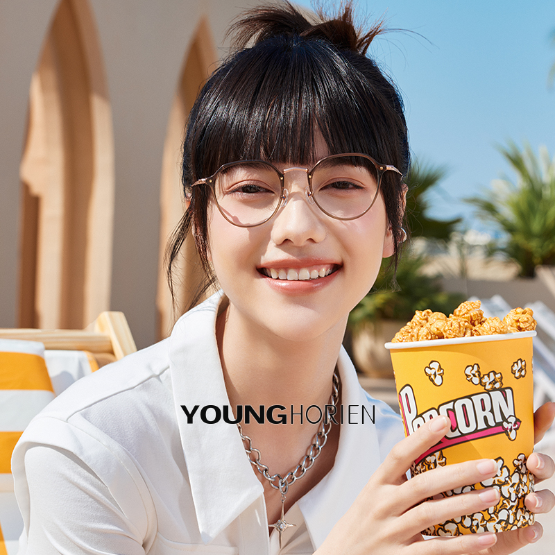 【时代少年团同款】海俪恩素颜圆框近视眼镜男女可配度数超轻Y5005
