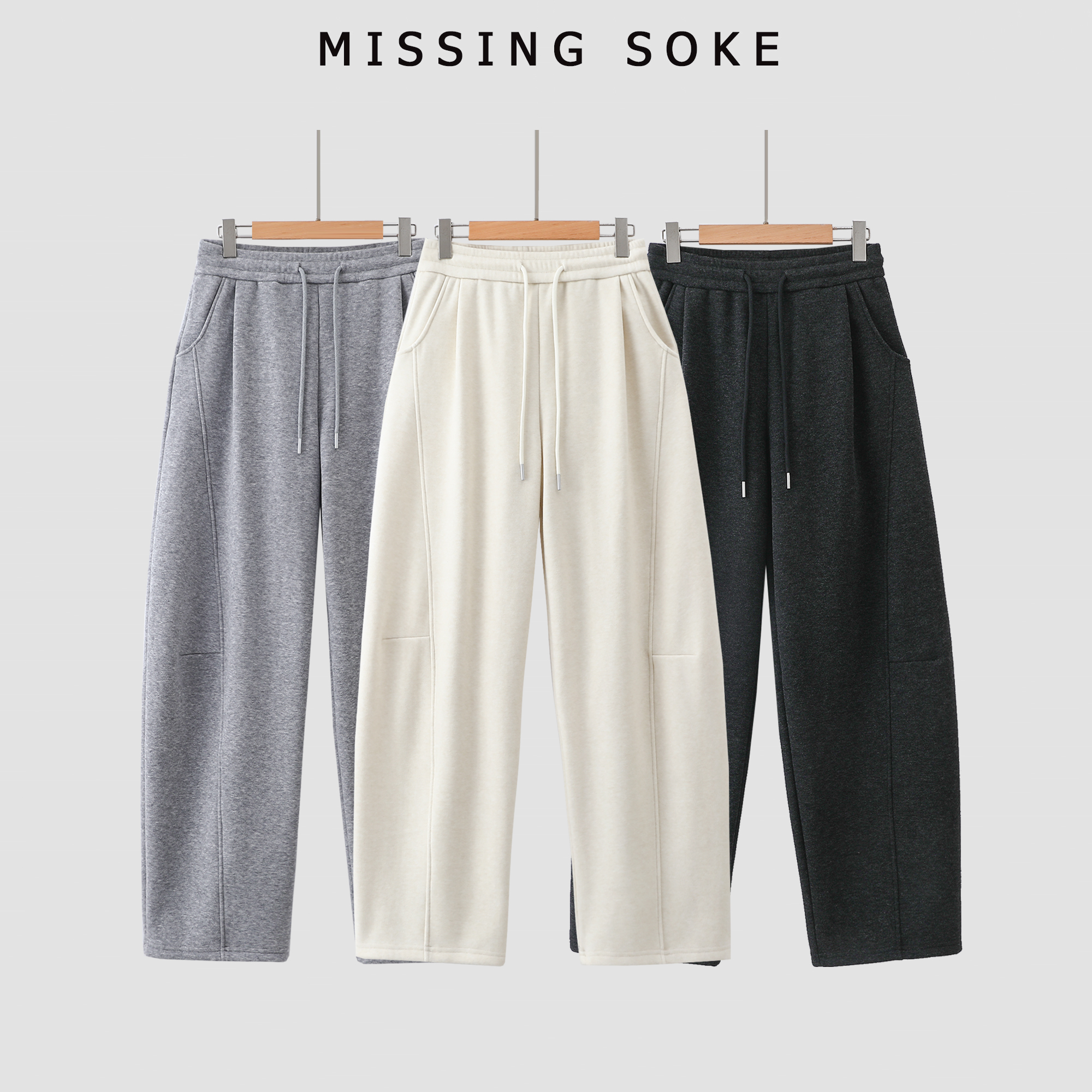 细节哲学阔腿弯刀长裤-6195