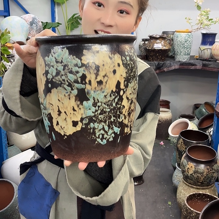 20×25 -粗陶花盆有孔-买买买