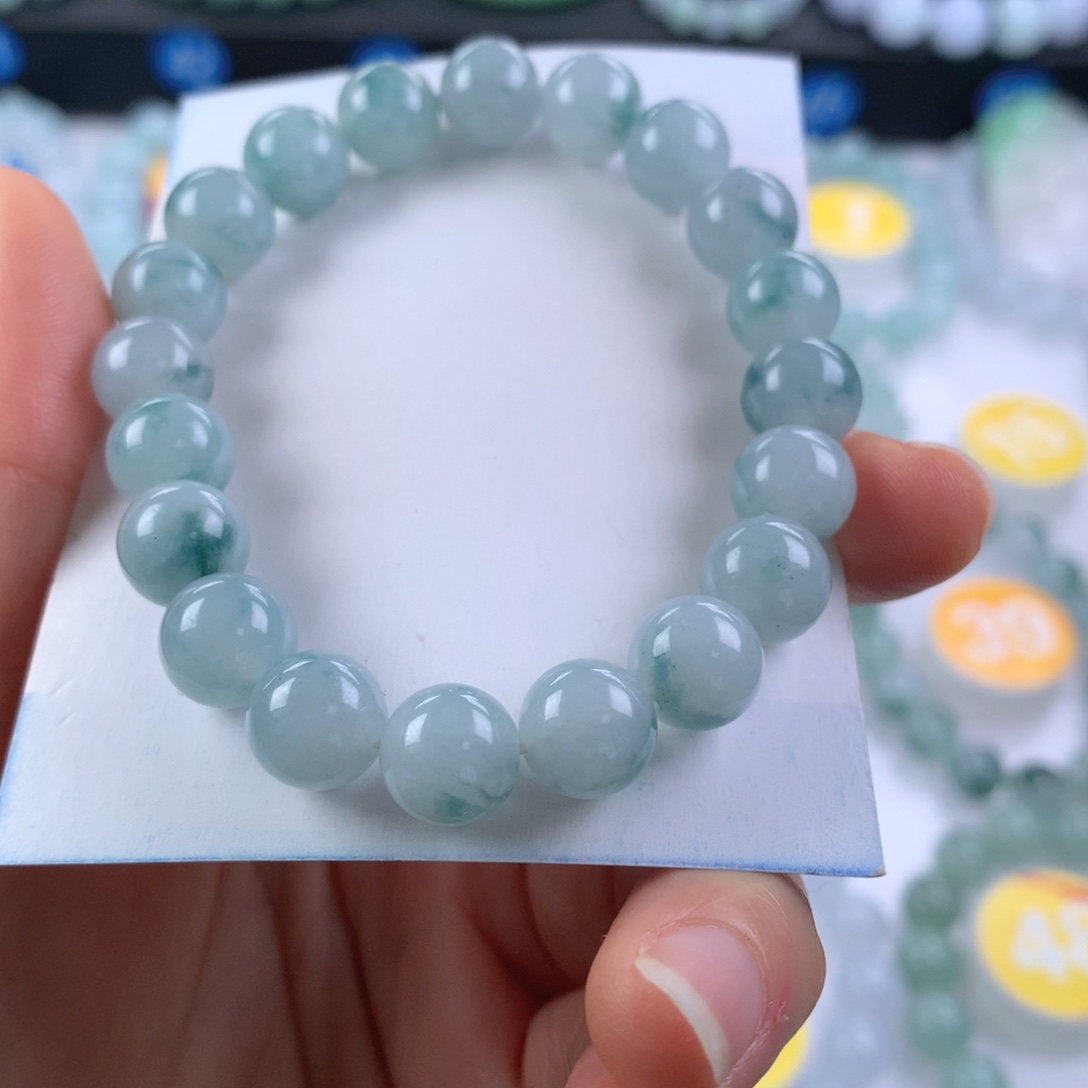 翡翠未镶嵌手链卡9.7