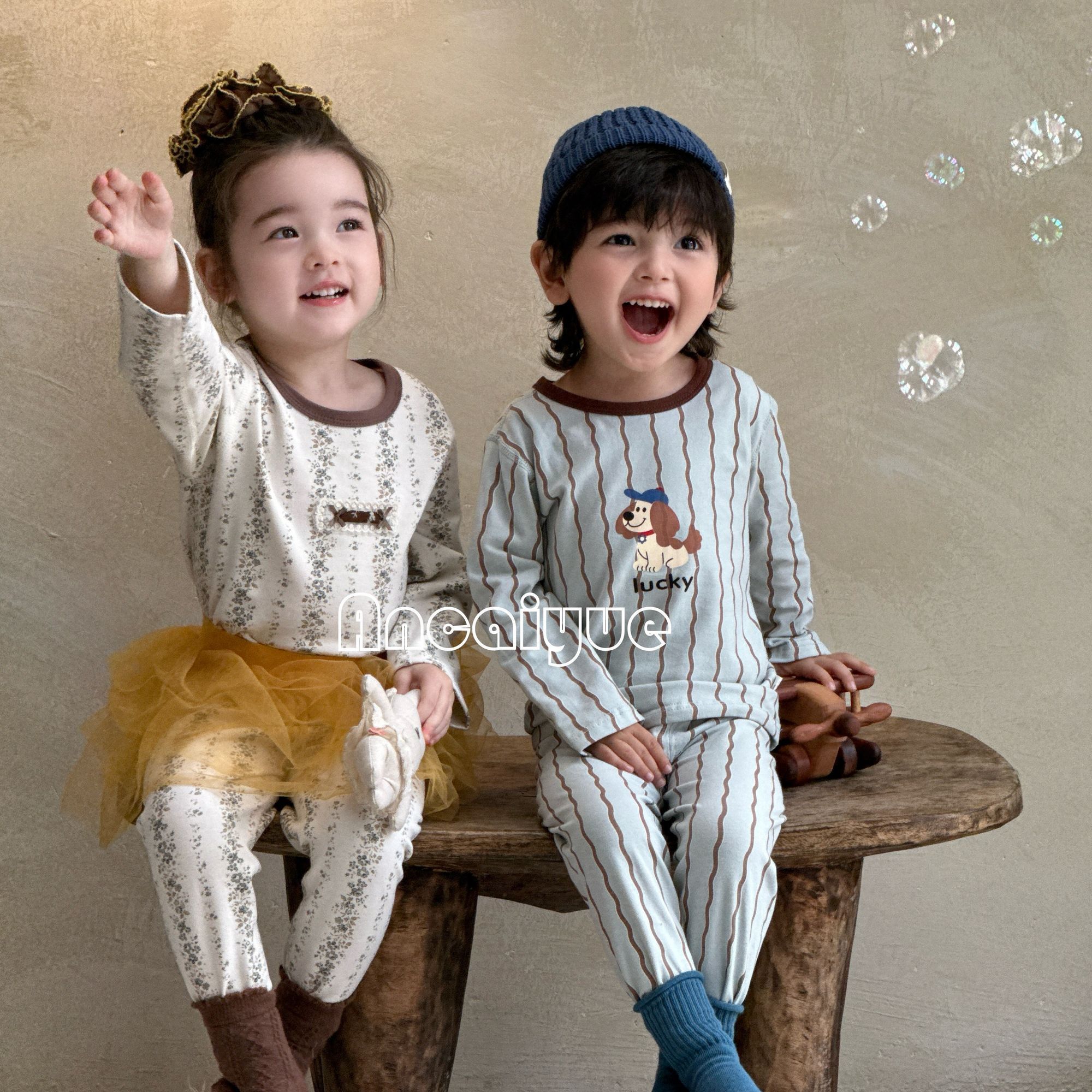 2025新款秋冬儿童纯棉家居服套装男童女童莱卡秋衣秋裤睡衣内衣