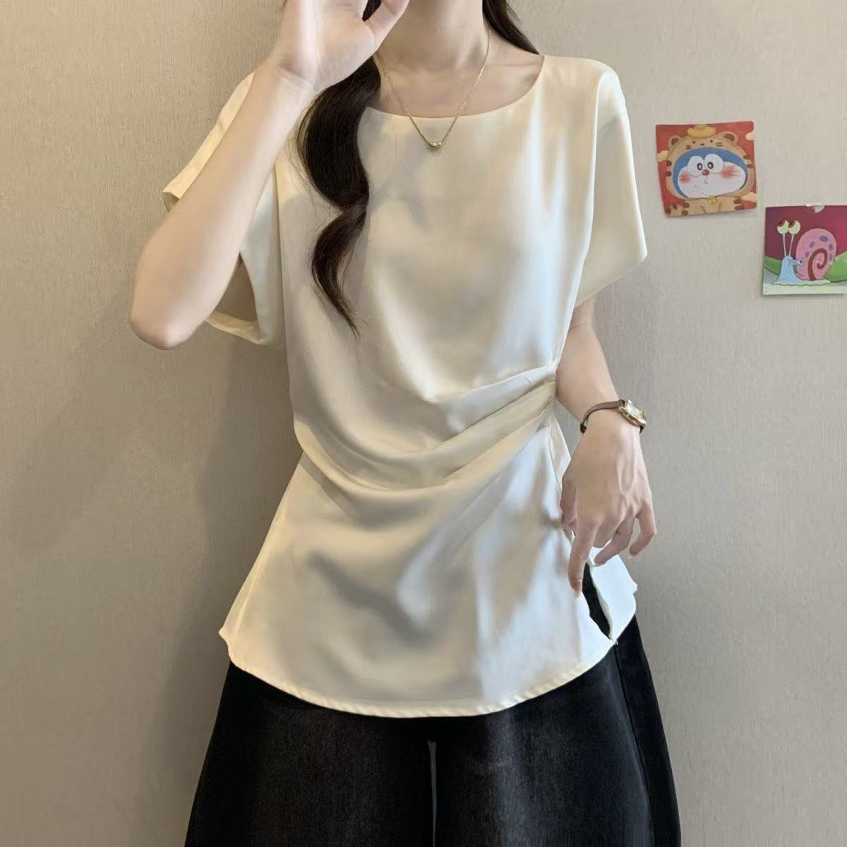 短袖衬衫女夏季宽松上衣