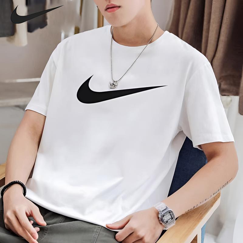 NIKE/耐克男子夏季新款透气圆领运动t恤时尚百搭休闲短袖跑步半袖