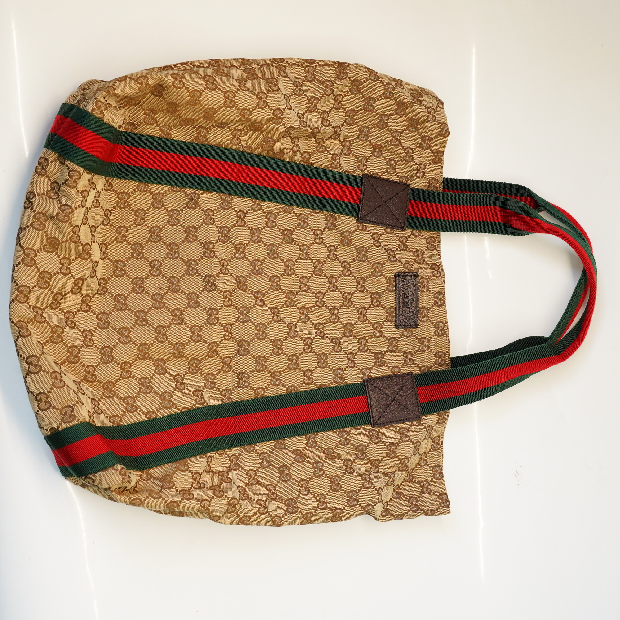 95新 GUCCI/古驰 古驰 经典帆布托特B01661