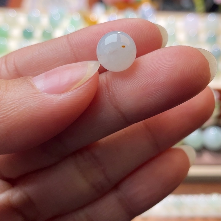 翡翠散珠洒金特色圆珠9,3mm