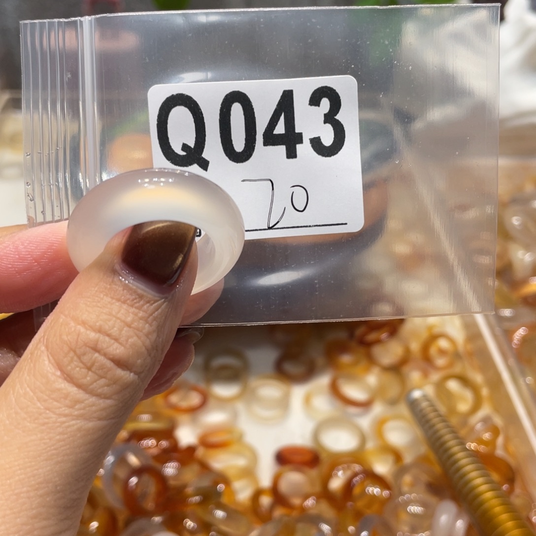 玛瑙/玉髓未镶嵌戒指043