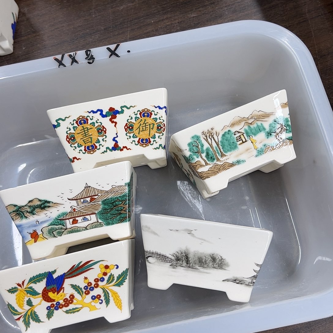 紫砂花盆X号瑕疵5个10/7.5/5cm