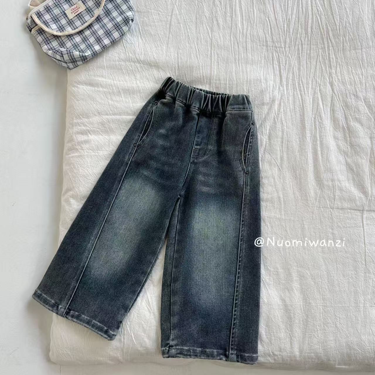 丸子十【现货】儿童百搭洋气设计款牛仔裤（秋款）WZJ-53174