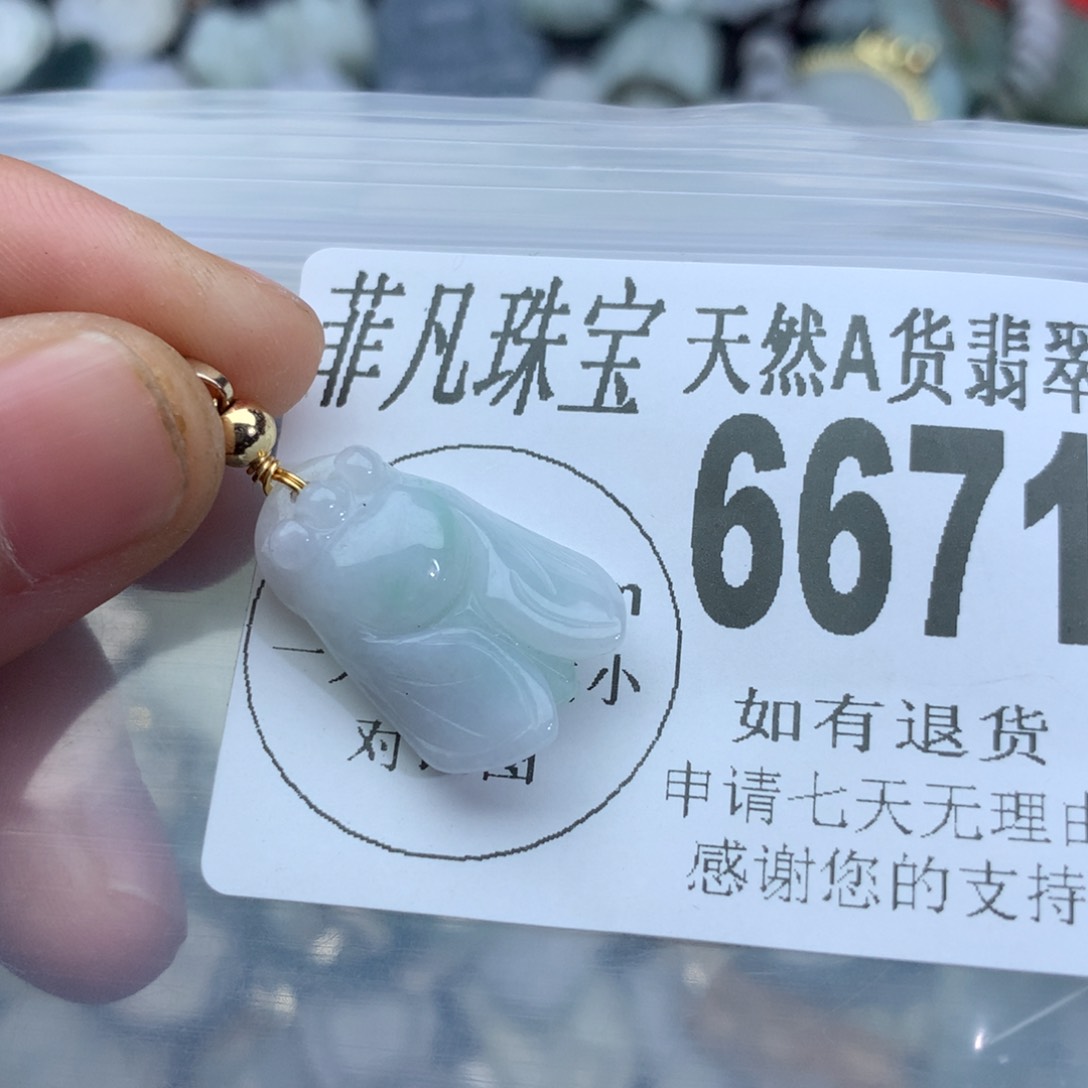 翡翠颈饰未镶嵌6671。