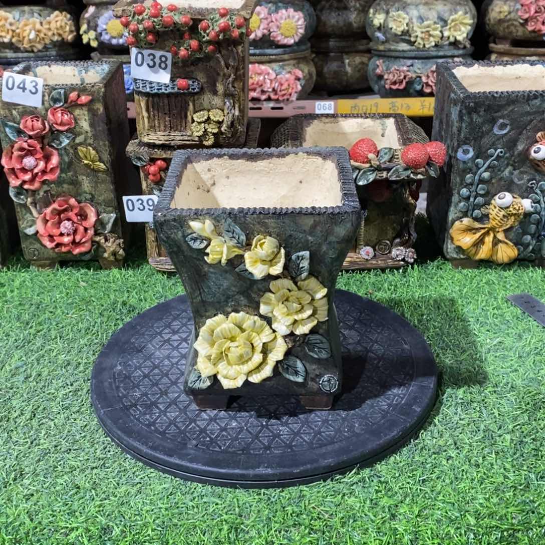 红陶青藤花器多肉花盆