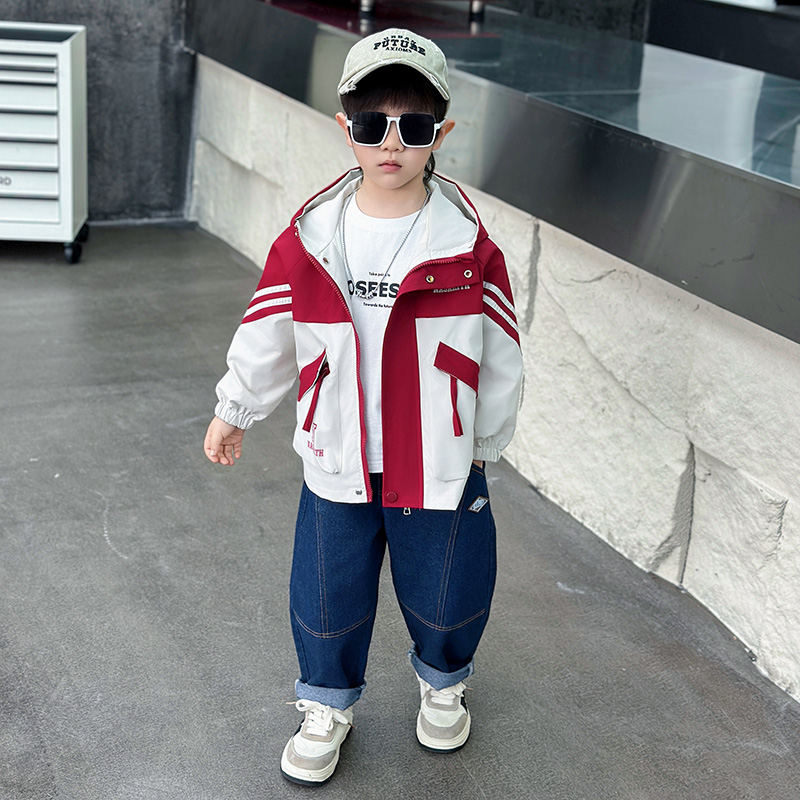 男童痞帅春装外套2025新款潮酷儿童装夹克春秋款宝宝春季上衣炸街