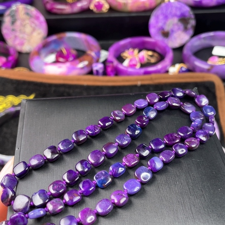 苏纪石（舒俱来）颈饰未镶嵌皇家紫项链