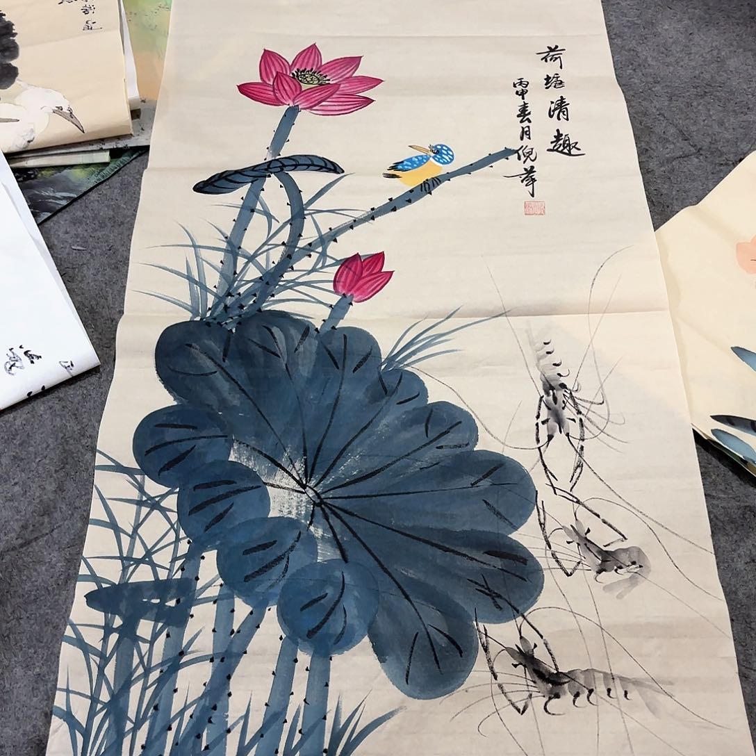 国画国画作品画心一张