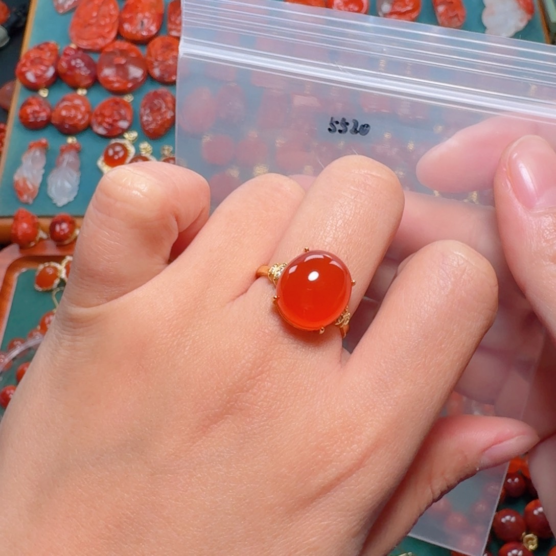 南红玛瑙南红银S925镶嵌