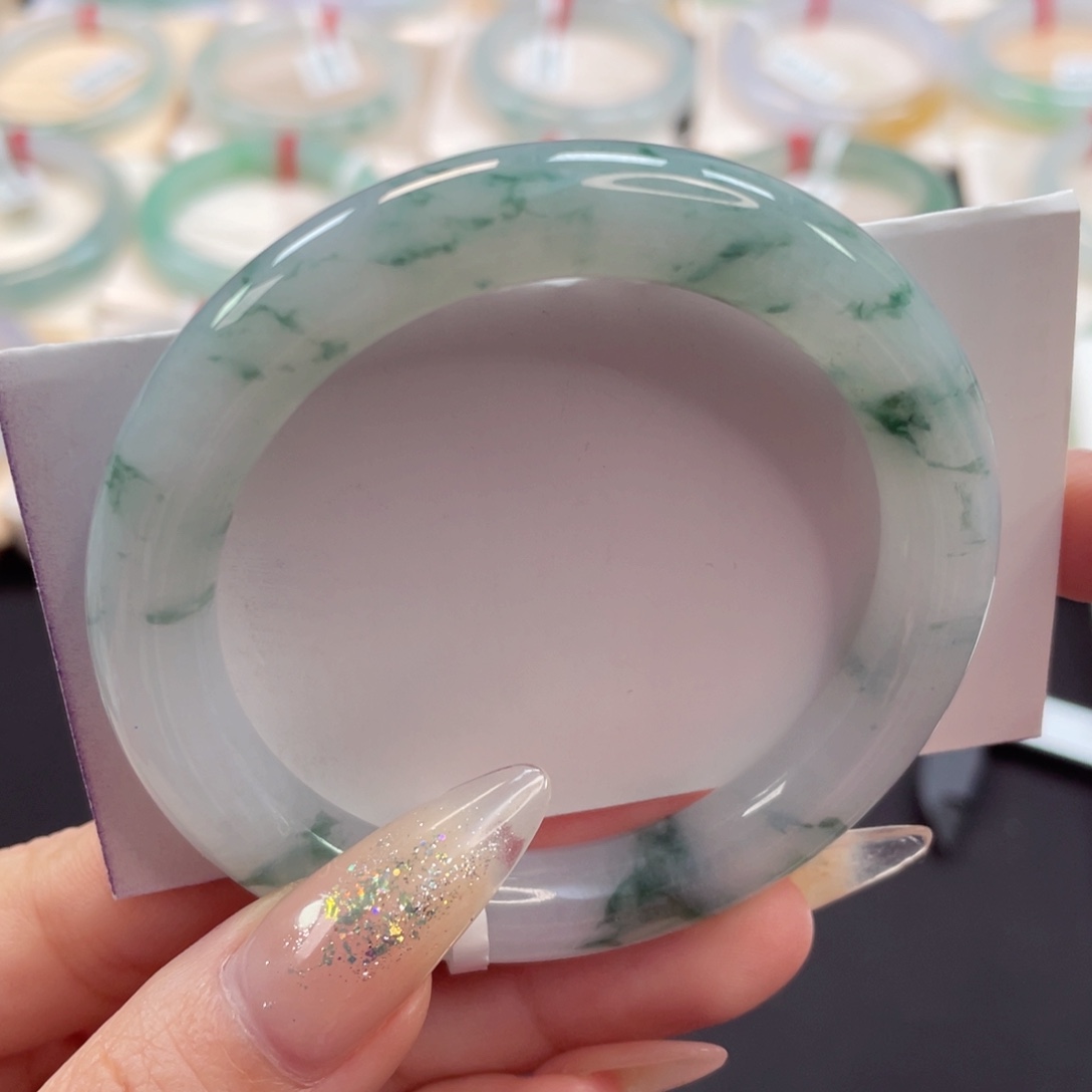 未镶嵌手镯翡翠52水润细腻茉莉花香11号