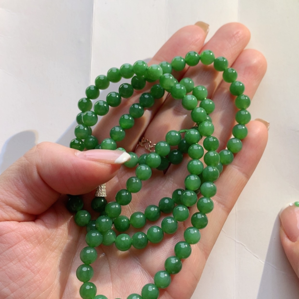 【闪购商品】和田玉（碧玉）手串未镶嵌碧玉多圈