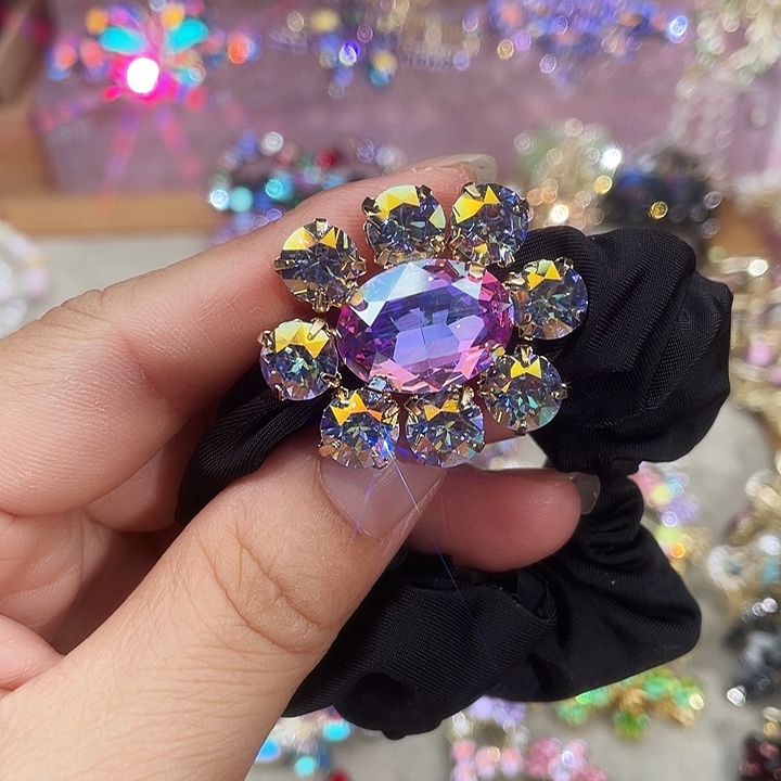 铁合金皮质头绳紫色
