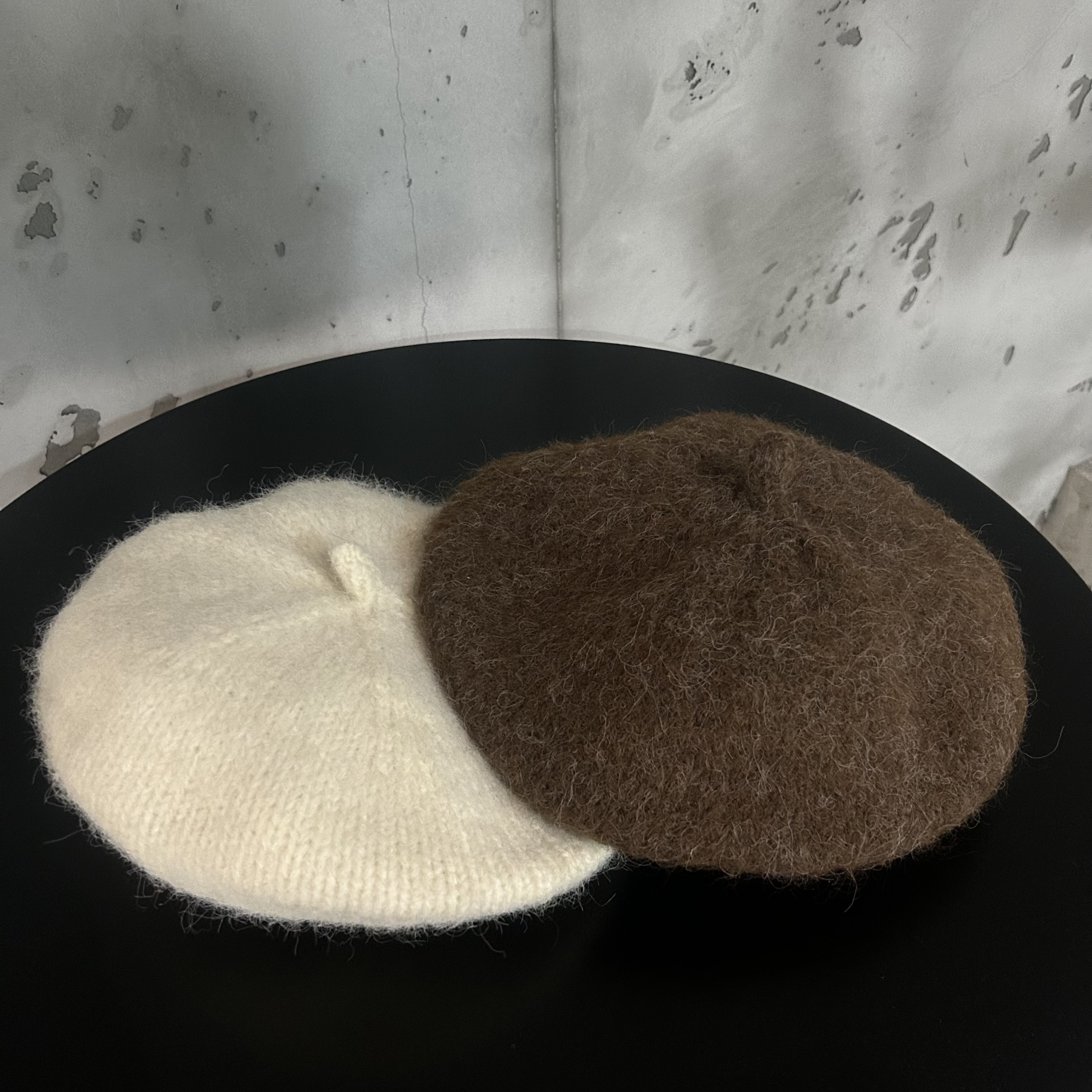 16031#秋冬高级感针织画家毛线帽