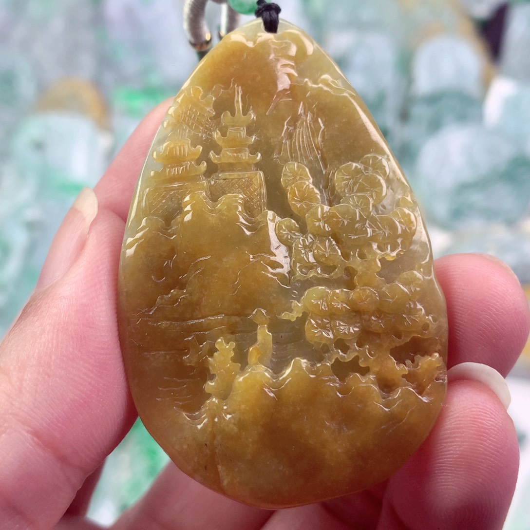 翡翠未镶嵌吊坠(不含链)