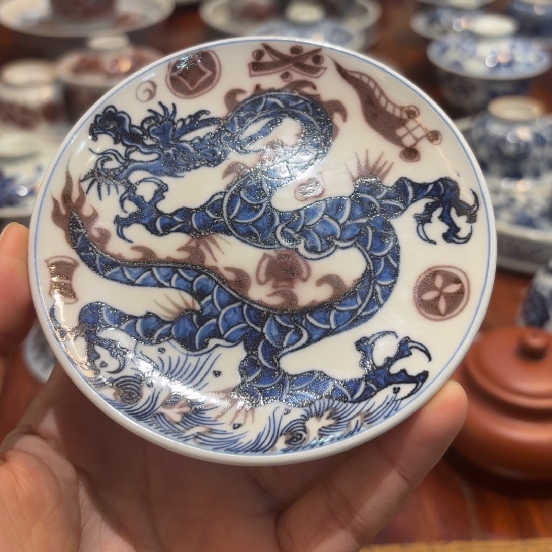 瓷片景德镇手工手绘茶具福利款