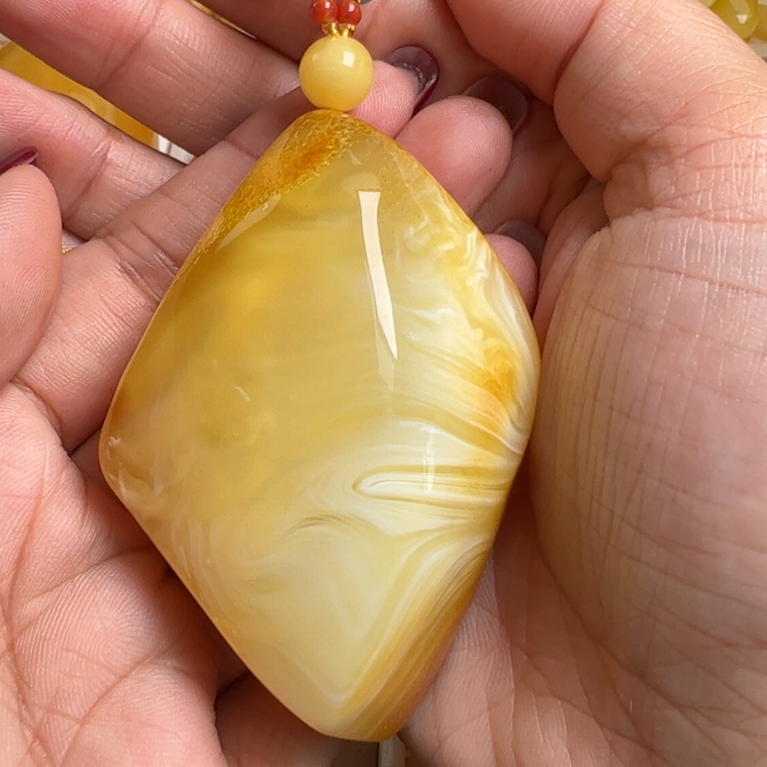 蜜蜡毛衣链未镶嵌无优化