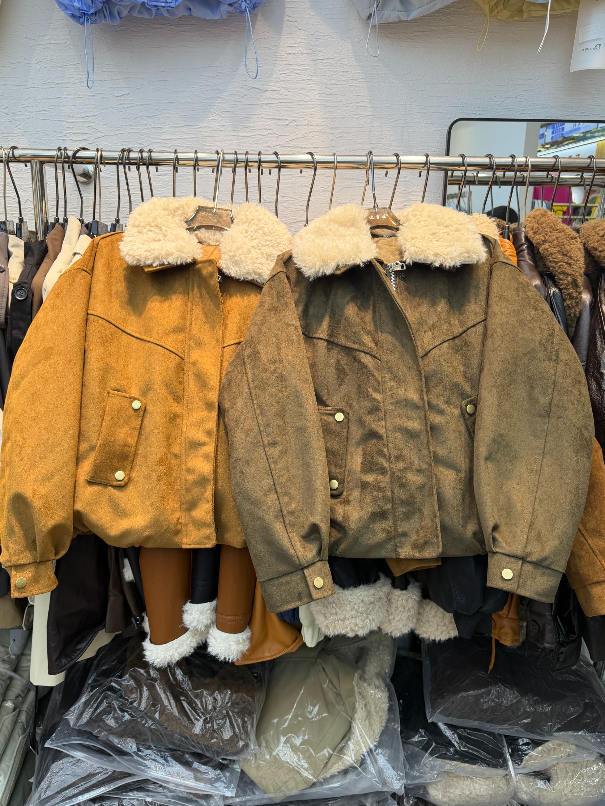 女冬季加绒女士拼接外套短外套女装10-17