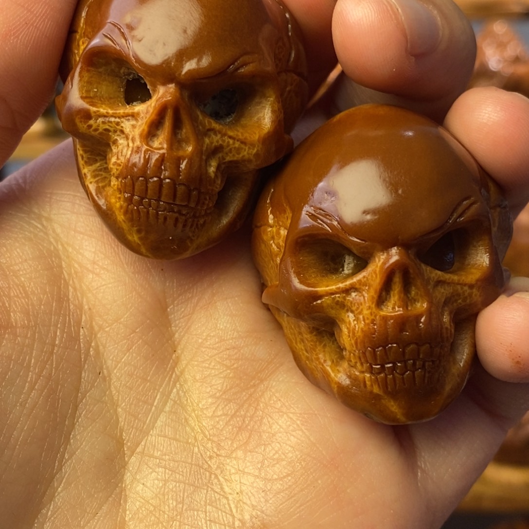 手串/手链橄榄核3.5镂空骷髅头路路通