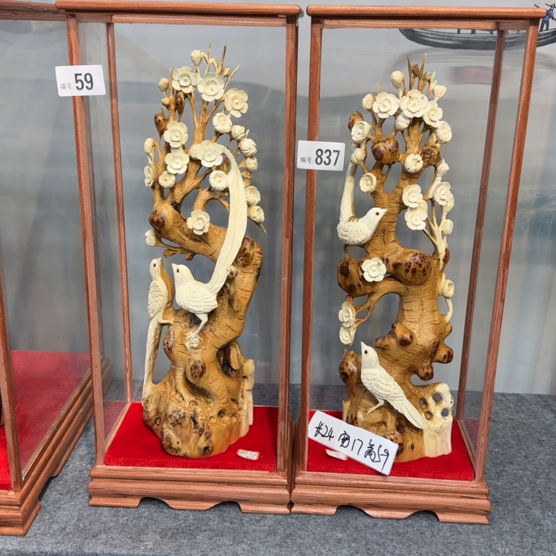 柏木展崖柏手工雕刻