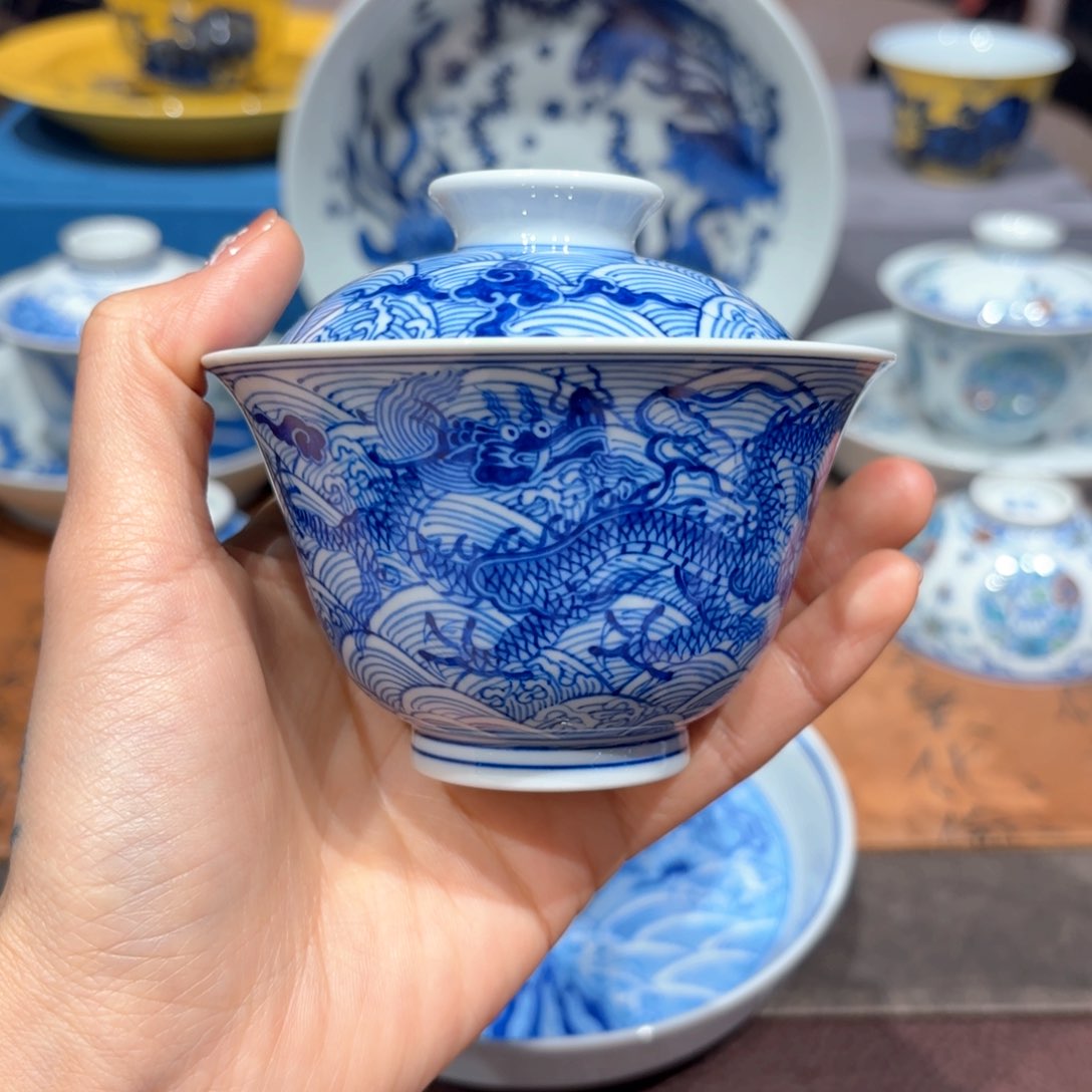 瓷片手工手绘陶瓷茶具