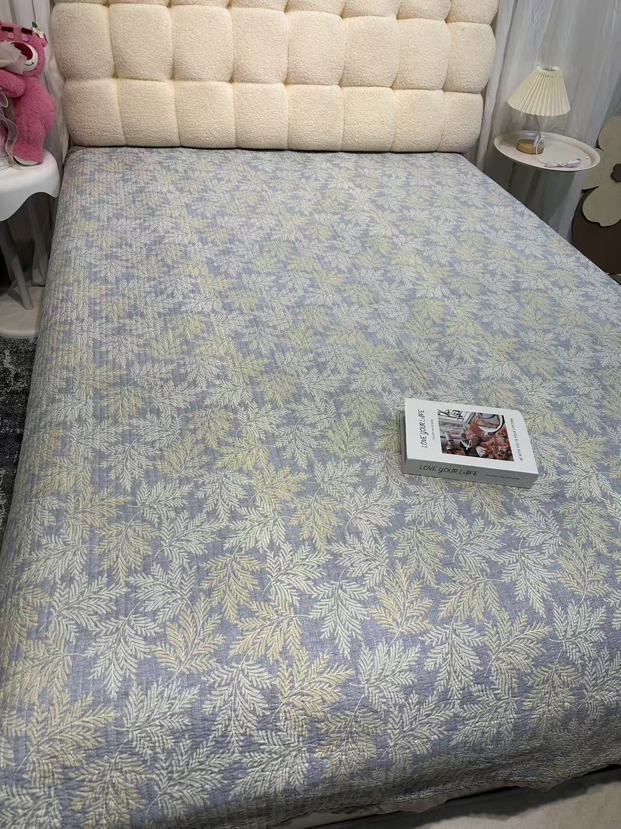 金枝玉叶 新疆包邮A类母婴水洗棉床盖四季款绗缝双面亲肤（无枕套）