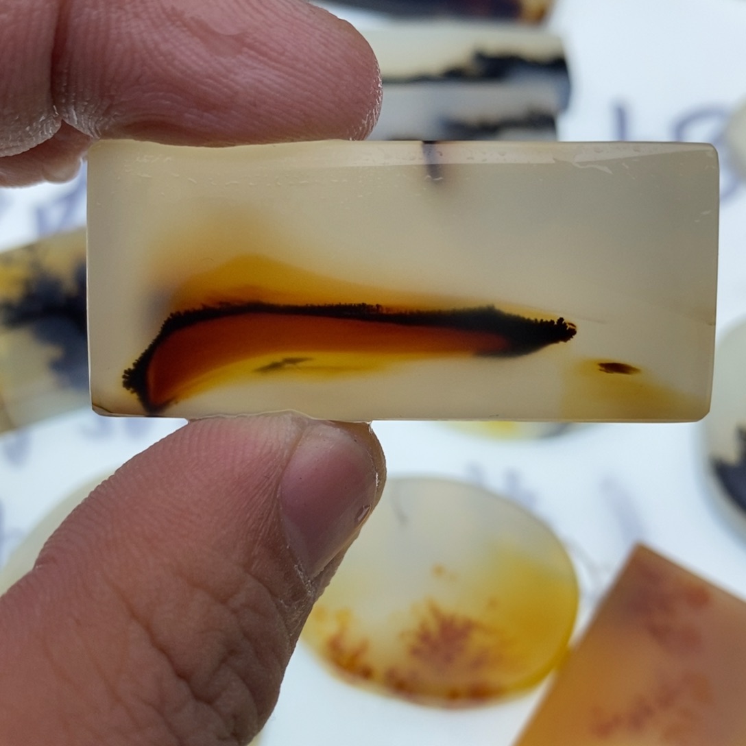 玛瑙/玉髓牌子足银镀金镶嵌