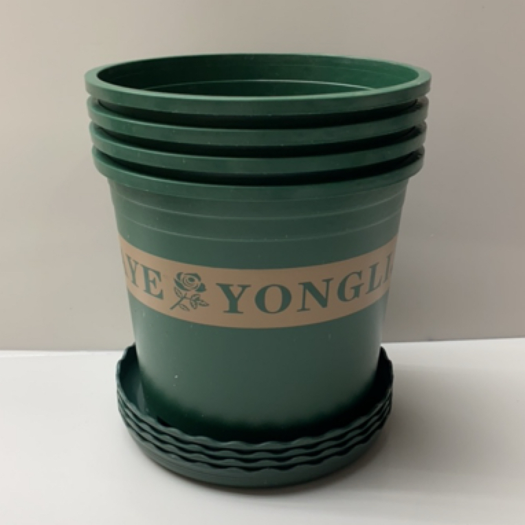 四个装 大平底2加仑高款花盆  (外口径22  高19左右)