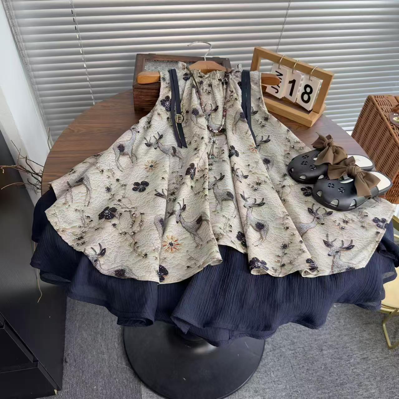 女童夏季森系连衣裙儿童韩版背心裙