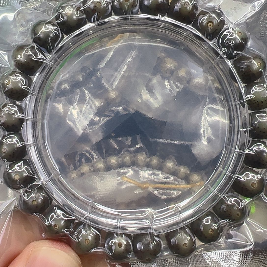 星月菩提手串127糯冰石玉星月菩提单圈苹果园10