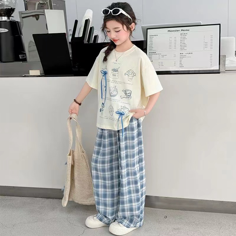 女童2025夏季新款洋气百搭阔腿裤B2816