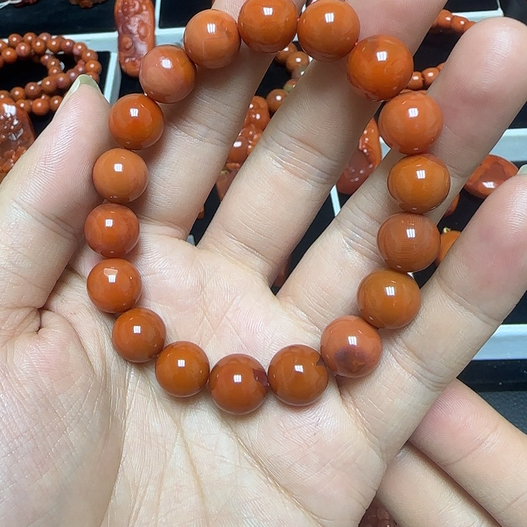 南红玛瑙未镶嵌手链