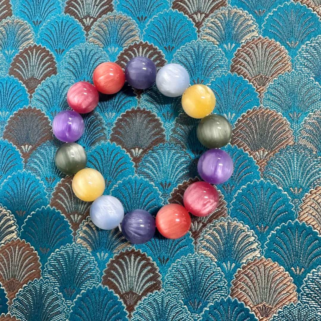 【器物炎灵 】海云七彩圆珠手串（不带礼盒）