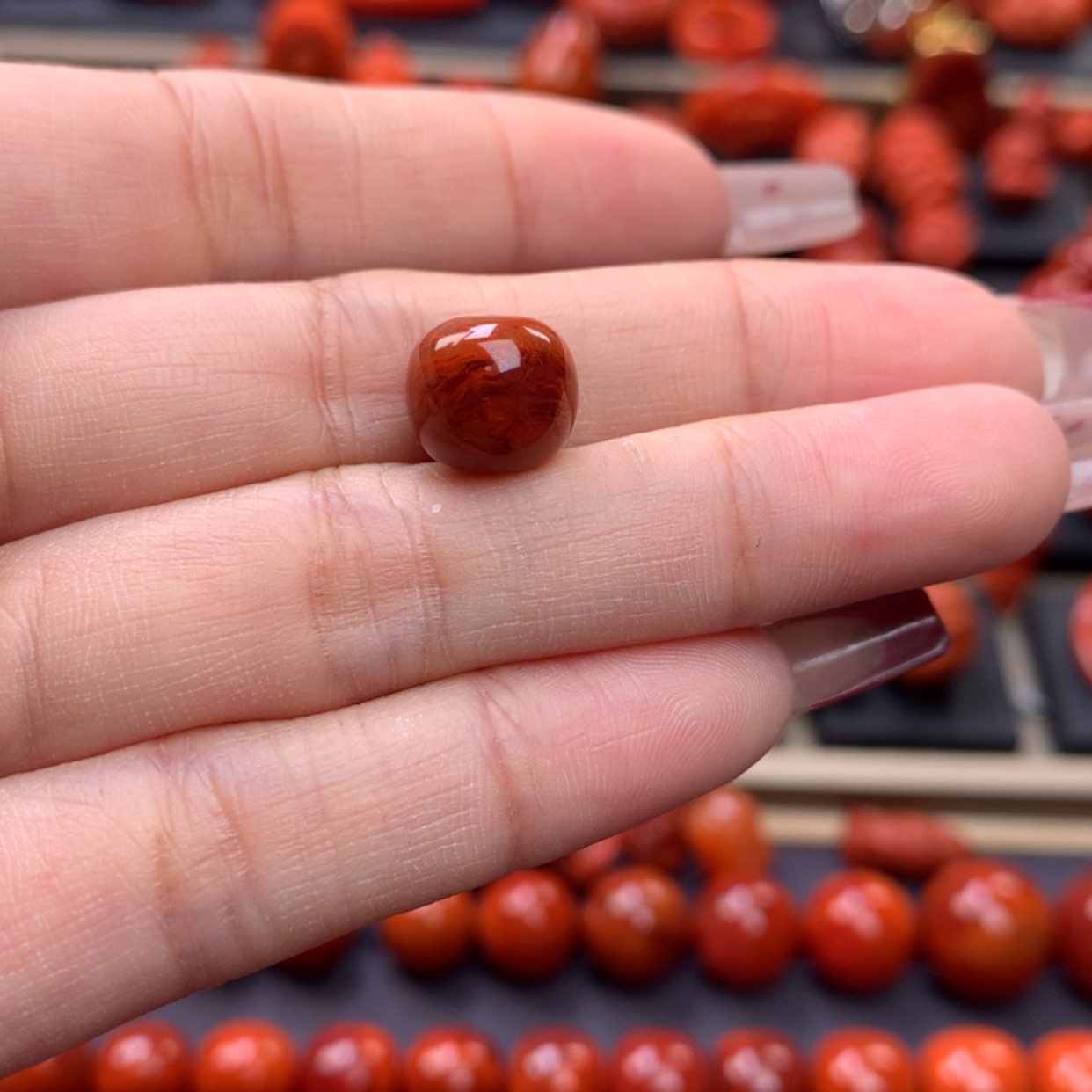 【闪购商品】南红玛瑙老型单珠10mm未镶嵌