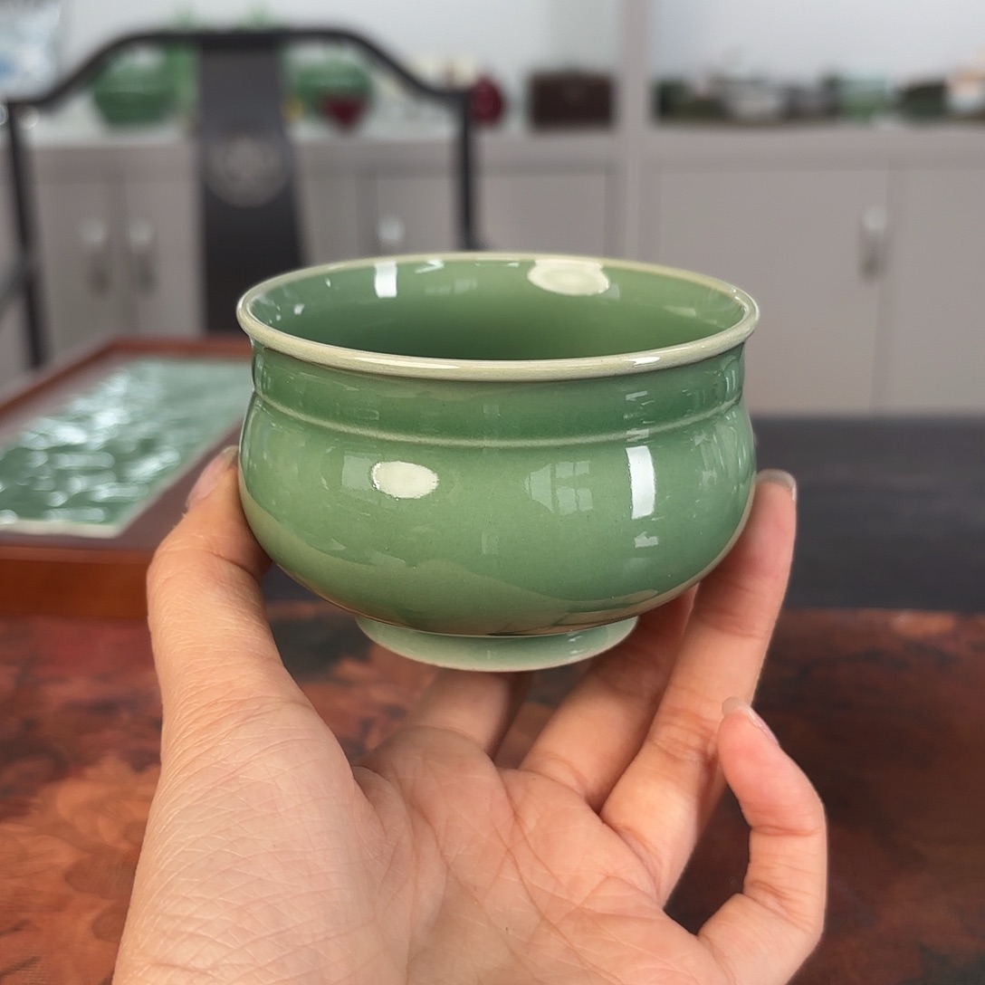 龙泉云间青瓷小米茶器
