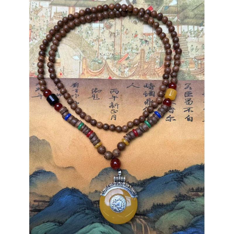 S0489-鸡翅木脖挂链