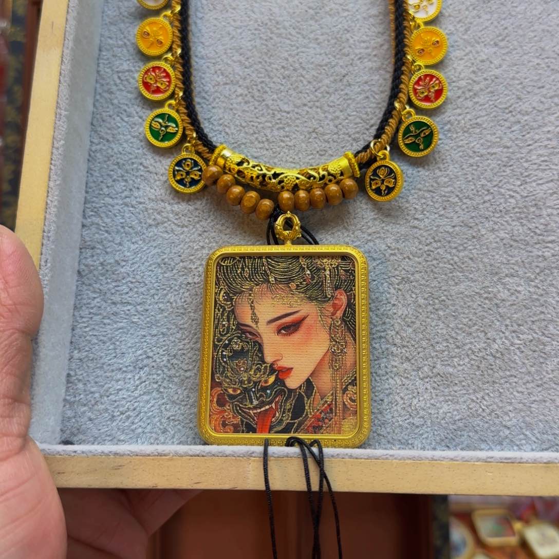 吊坠洪*姐手绘唐卡扎基拉姆