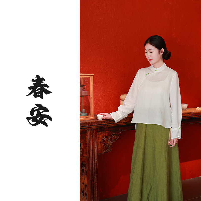 【门店同款】新中式衬衣（25710060-木兰-结缘款）