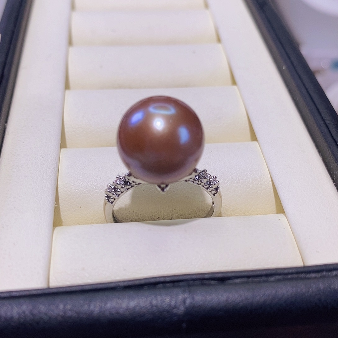 淡水珍珠戒指合金