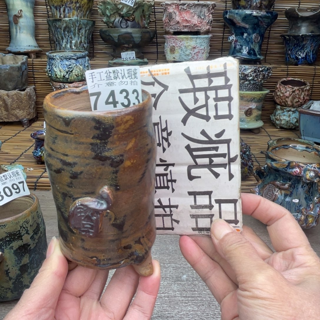 手工花盆默认瑕疵完美者勿拍